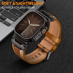 アーマースタイル レザーウォッチバンド、Apple Watch 46mm / 49mm / 45mm / 44mm用