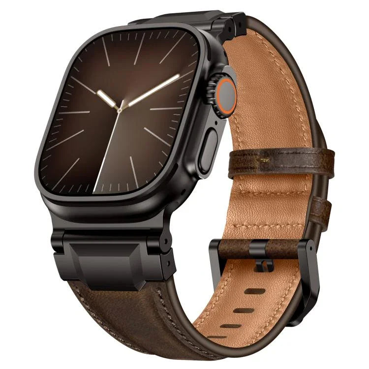 アーマースタイル レザーウォッチバンド、Apple Watch 46mm / 49mm / 45mm / 44mm用