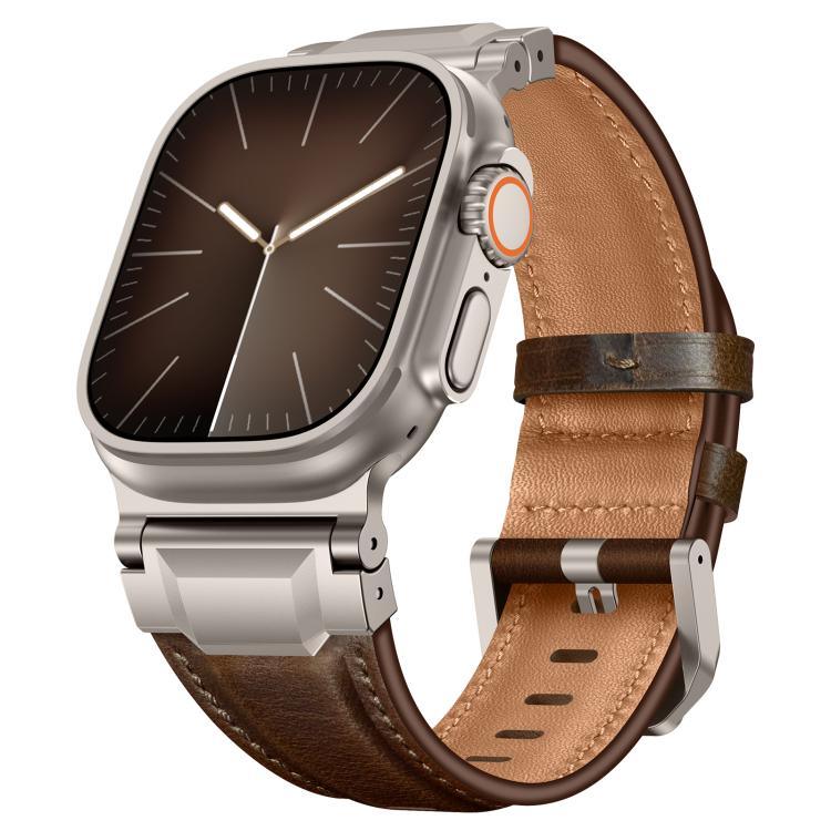 アーマースタイル レザーウォッチバンド、Apple Watch 46mm / 49mm / 45mm / 44mm用