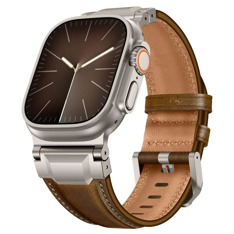 アーマースタイル レザーウォッチバンド、Apple Watch 46mm / 49mm / 45mm / 44mm用