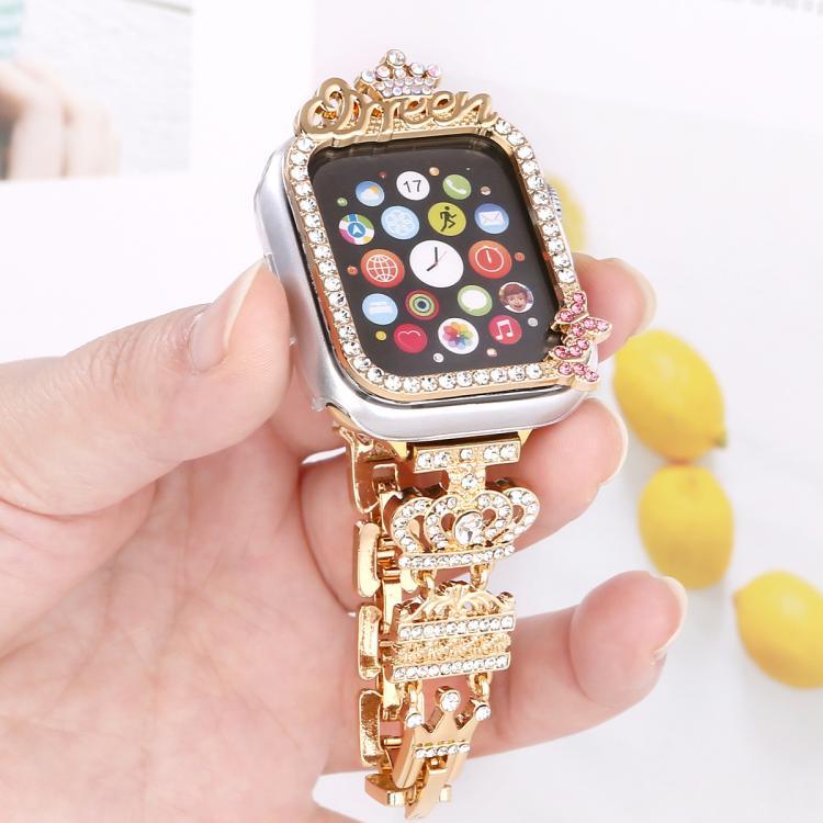 クラウンスタイル シングルダイヤモンド ホロウPCウォッチシェル、Apple Watch Series 6 / 5 / 4 & SE 44mm用、Apple Watch Series 6 / 5 / 4 & SE 40mm用、Apple Watch Series 10 / 11 46mm用、Apple Watch Series 10 / 11 42mm用、Apple Watch Series 9 / 8 / 7 45mm用