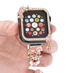 タッセルフラワー シングルダイヤモンド ホロウPCウォッチシェル、Apple Watch Series 6 / 5 / 4 & SE 44mm用、Apple Watch Series 6 / 5 / 4 & SE 40mm用、Apple Watch Series 10 / 11 46mm用、Apple Watch Series 10 / 11 42mm用、Apple Watch Series 9 / 8 / 7 44mm用