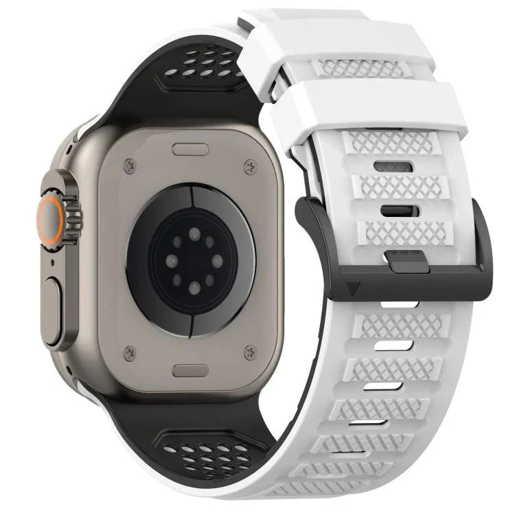 チェックデザイン 通気性シリコンウォッチバンド、Apple Watch 46mm / 49mm / 45mm / 44mm用