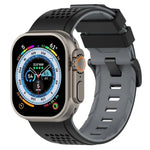 チェックデザイン 通気性シリコンウォッチバンド、Apple Watch 46mm / 49mm / 45mm / 44mm用
