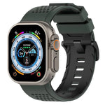 チェックデザイン 通気性シリコンウォッチバンド、Apple Watch 46mm / 49mm / 45mm / 44mm用