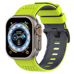 チェックデザイン 通気性シリコンウォッチバンド、Apple Watch 46mm / 49mm / 45mm / 44mm用