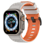 チェックデザイン 通気性シリコンウォッチバンド、Apple Watch 46mm / 49mm / 45mm / 44mm用