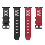 チェックデザイン 通気性シリコンウォッチバンド、Apple Watch 46mm / 49mm / 45mm / 44mm用