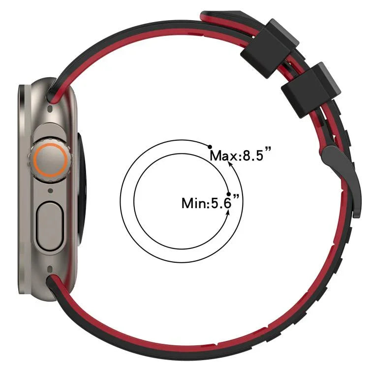 チェックデザイン 通気性シリコンウォッチバンド、Apple Watch 46mm / 49mm / 45mm / 44mm用