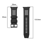 チェックデザイン 通気性シリコンウォッチバンド、Apple Watch 46mm / 49mm / 45mm / 44mm用