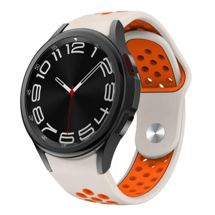 二色リバースバックルシリコンウォッチバンド、Samsung Galaxy Watch FE / 7 / 6 / 5 / 4用