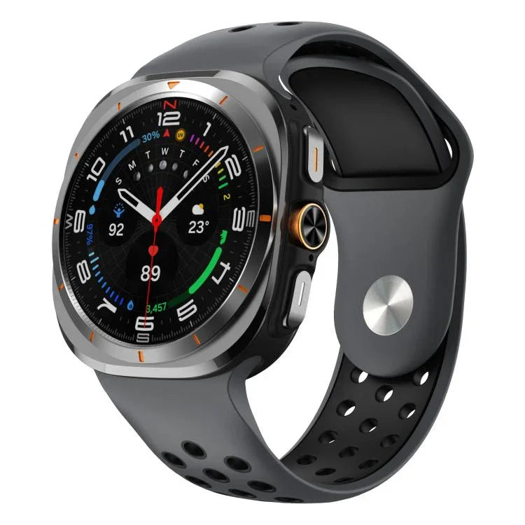 二色丸穴リバースバックルシリコンウォッチバンド、Samsung Galaxy Watch Ultra 47mm / Ultra 2025用