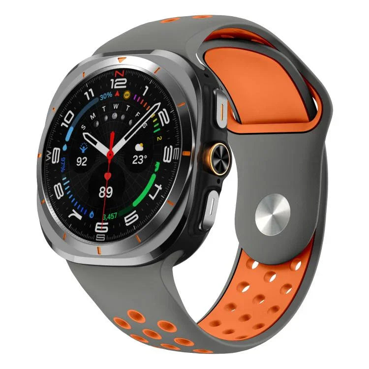 二色丸穴リバースバックルシリコンウォッチバンド、Samsung Galaxy Watch Ultra 47mm / Ultra 2025用