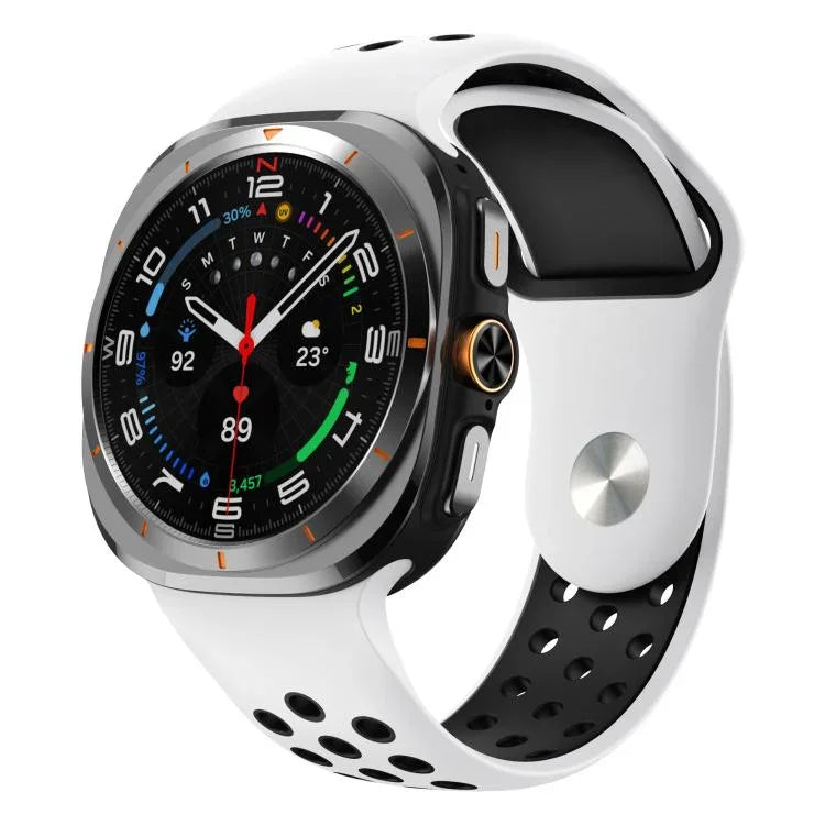 二色丸穴リバースバックルシリコンウォッチバンド、Samsung Galaxy Watch Ultra 47mm / Ultra 2025用
