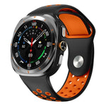 二色丸穴リバースバックルシリコンウォッチバンド、Samsung Galaxy Watch Ultra 47mm / Ultra 2025用