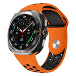 二色丸穴リバースバックルシリコンウォッチバンド、Samsung Galaxy Watch Ultra 47mm / Ultra 2025用