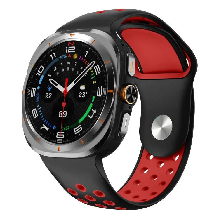 二色丸穴リバースバックルシリコンウォッチバンド、Samsung Galaxy Watch Ultra 47mm / Ultra 2025用