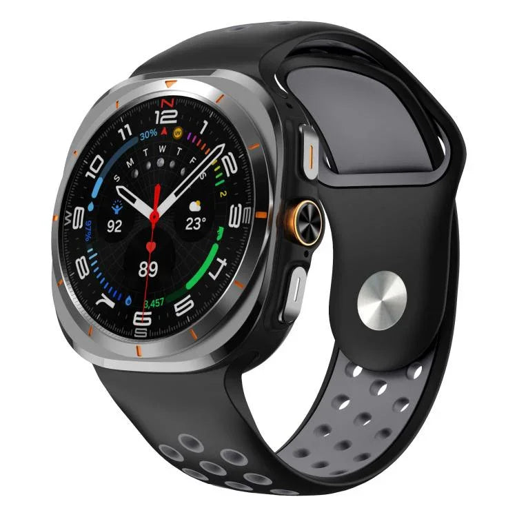 二色丸穴リバースバックルシリコンウォッチバンド、Samsung Galaxy Watch Ultra 47mm / Ultra 2025用