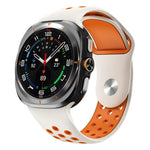 二色丸穴リバースバックルシリコンウォッチバンド、Samsung Galaxy Watch Ultra 47mm / Ultra 2025用