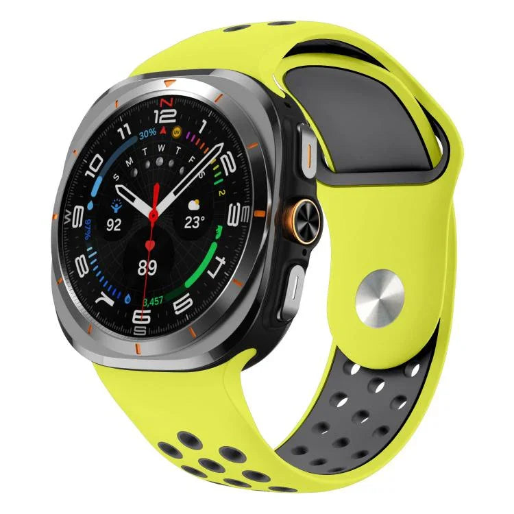 二色丸穴リバースバックルシリコンウォッチバンド、Samsung Galaxy Watch Ultra 47mm / Ultra 2025用