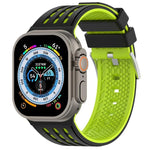 縦穴 ツートンカラー 通気性シリコンウォッチバンド、Apple Watch 46mm / 49mm / 45mm / 44mm用