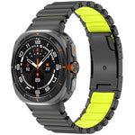 タートルバックル二色チタンメタルシリコンウォッチバンド、Samsung Galaxy Watch8 / 8 Classic用