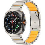 タートルバックル二色チタンメタルシリコンウォッチバンド、Samsung Galaxy Watch8 / 8 Classic用