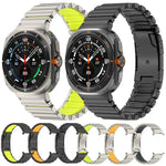 タートルバックル二色チタンメタルシリコンウォッチバンド、Samsung Galaxy Watch8 / 8 Classic用