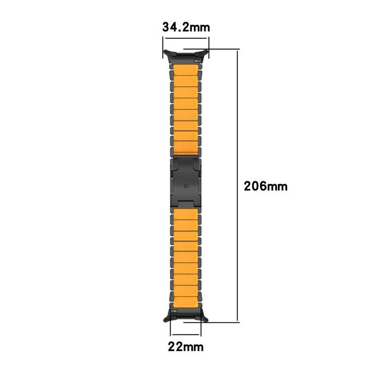 タートルバックル二色チタンメタルシリコンウォッチバンド、Samsung Galaxy Watch8 / 8 Classic用