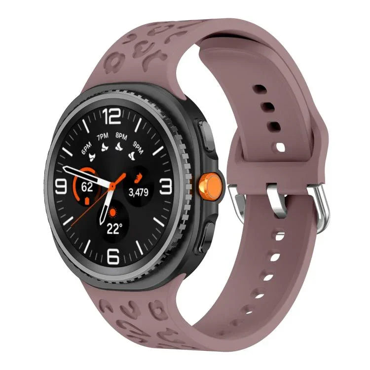 ヒョウ柄シリコンウォッチバンド、Samsung Galaxy Watch8 / Watch8 Classic用