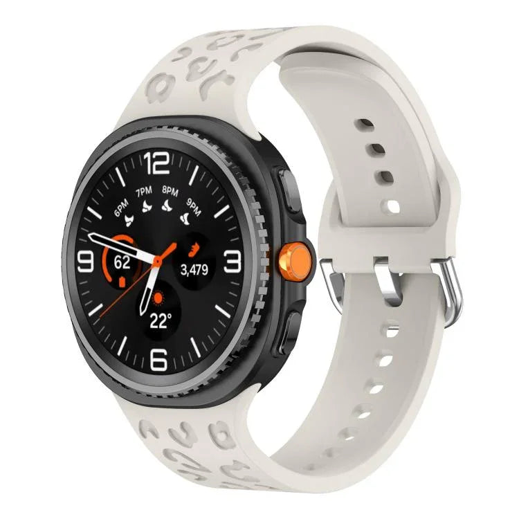 ヒョウ柄シリコンウォッチバンド、Samsung Galaxy Watch8 / Watch8 Classic用