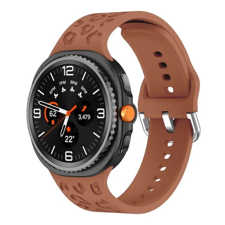 ヒョウ柄シリコンウォッチバンド、Samsung Galaxy Watch8 / Watch8 Classic用