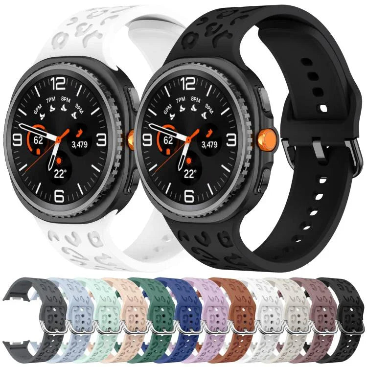 ヒョウ柄シリコンウォッチバンド、Samsung Galaxy Watch8 / Watch8 Classic用