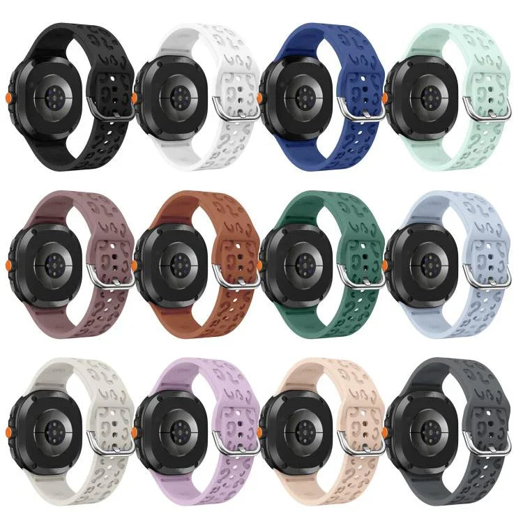 ヒョウ柄シリコンウォッチバンド、Samsung Galaxy Watch8 / Watch8 Classic用