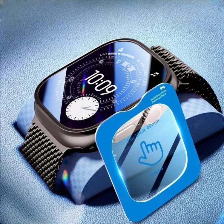フルスクリーン 防指紋 HD ポジショニング 簡単取り付け 時計強化ガラスフィルム、Apple Watch Ultra 3 / 2 / 1 49mm 用