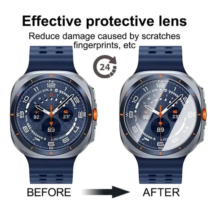 フルスクリーン防指紋HD位置合わせ簡単装着ウォッチ強化ガラスフィルム、Samsung Galaxy Watch Ultra 2025用、Samsung Galaxy Watch8 44mm用、Samsung Galaxy Watch8 40mm用、Samsung Galaxy Watch Ultra 47mm用