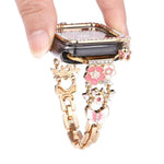 Tassel Flower Single-Diamond Hollow Watch Shell Band Kit, For Apple Watch Series 6 / 5 / 4 & SE 44mm, For Apple Watch Series 6 / 5 / 4 & SE 40mm, For Apple Watch Series 10 / 11 46mm, For Apple Watch Series 10 / 11 42mm                                  ...