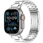 H型 クイックリリース バタフライバックル ステンレススチール 時計バンド、Apple Watch 44mm / 45mm / 46mm / 49mm 用、Apple Watch 42mm / 41mm / 40mm / 38mm 用