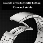 H型 クイックリリース バタフライバックル ステンレススチール 時計バンド、Apple Watch 44mm / 45mm / 46mm / 49mm 用、Apple Watch 42mm / 41mm / 40mm / 38mm 用
