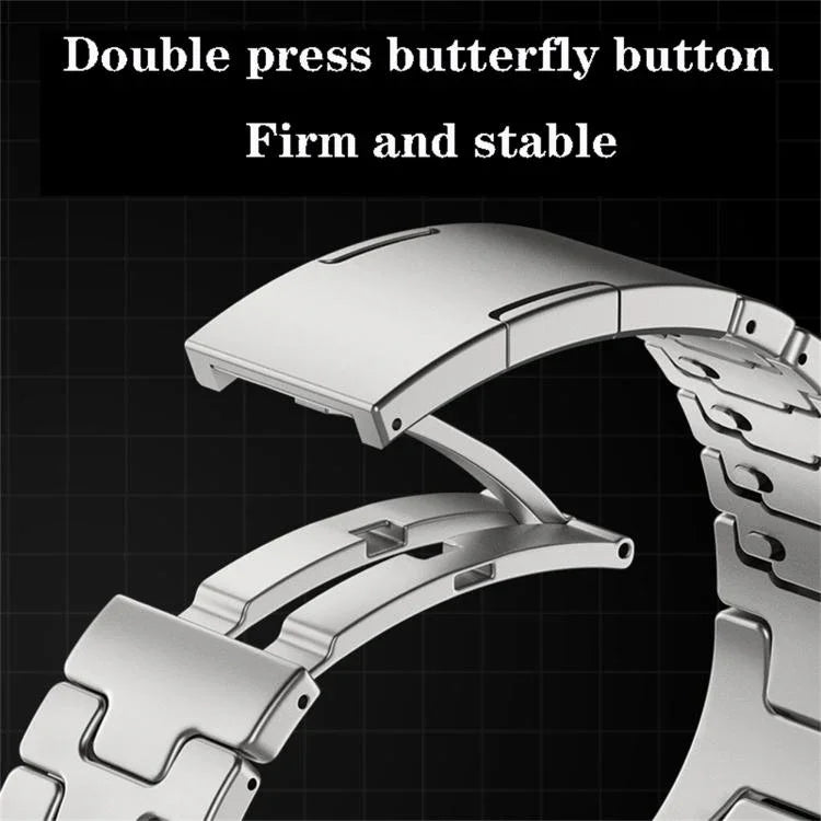 H型 クイックリリース バタフライバックル ステンレススチール 時計バンド、Apple Watch 44mm / 45mm / 46mm / 49mm 用、Apple Watch 42mm / 41mm / 40mm / 38mm 用