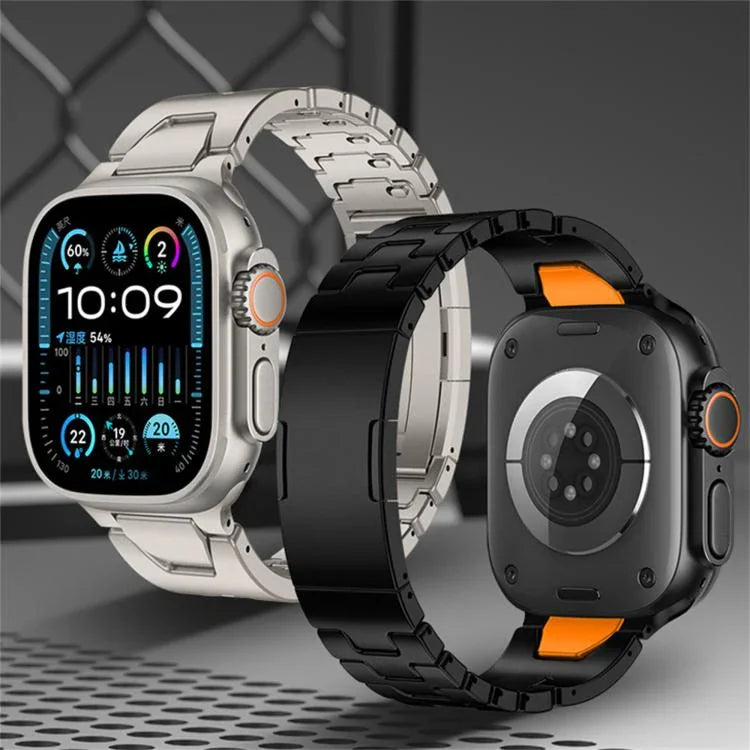 H型 クイックリリース バタフライバックル ステンレススチール 時計バンド、Apple Watch 44mm / 45mm / 46mm / 49mm 用、Apple Watch 42mm / 41mm / 40mm / 38mm 用