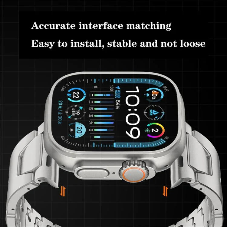 H型 クイックリリース バタフライバックル ステンレススチール 時計バンド、Apple Watch 44mm / 45mm / 46mm / 49mm 用、Apple Watch 42mm / 41mm / 40mm / 38mm 用