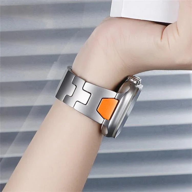 H型 クイックリリース バタフライバックル ステンレススチール 時計バンド、Apple Watch 44mm / 45mm / 46mm / 49mm 用、Apple Watch 42mm / 41mm / 40mm / 38mm 用