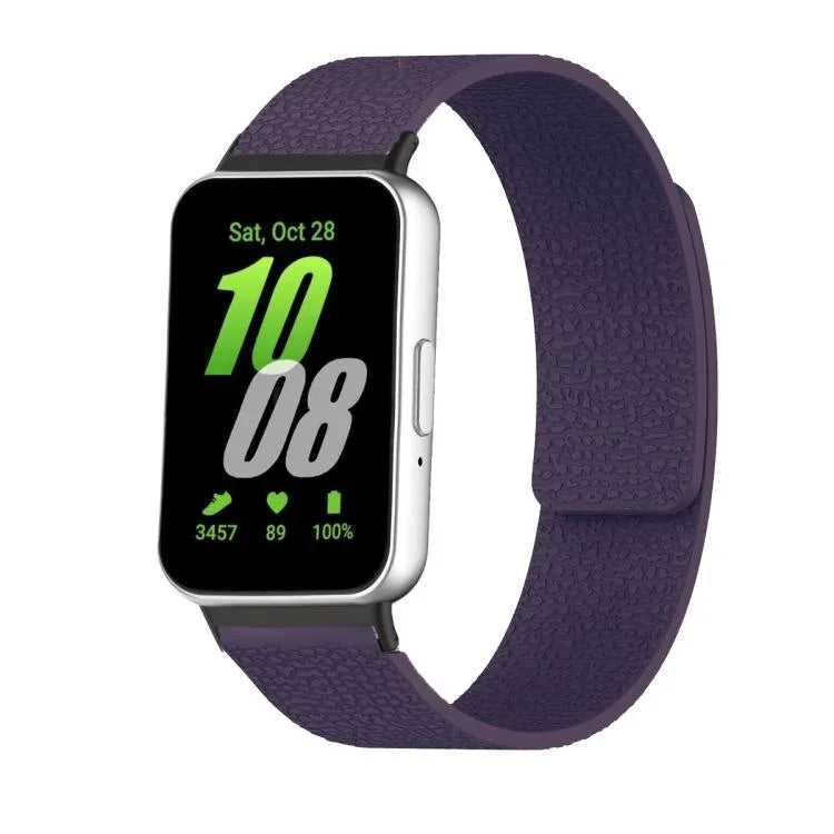 ライチテクスチャーソフトマグネティックシリコンウォッチバンド、Samsung Galaxy Fit3用
