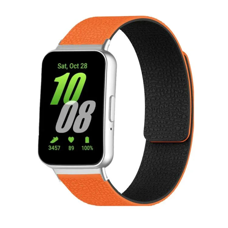 ライチテクスチャーソフトマグネティックシリコンウォッチバンド、Samsung Galaxy Fit3用