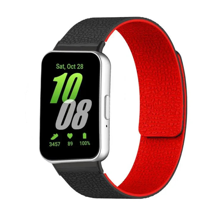 ライチテクスチャーソフトマグネティックシリコンウォッチバンド、Samsung Galaxy Fit3用