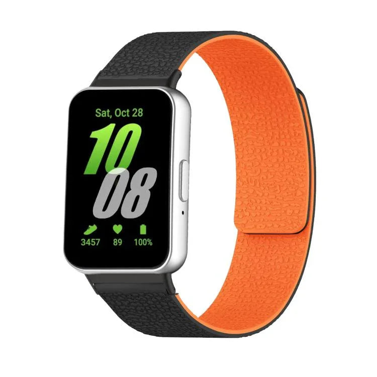 ライチテクスチャーソフトマグネティックシリコンウォッチバンド、Samsung Galaxy Fit3用