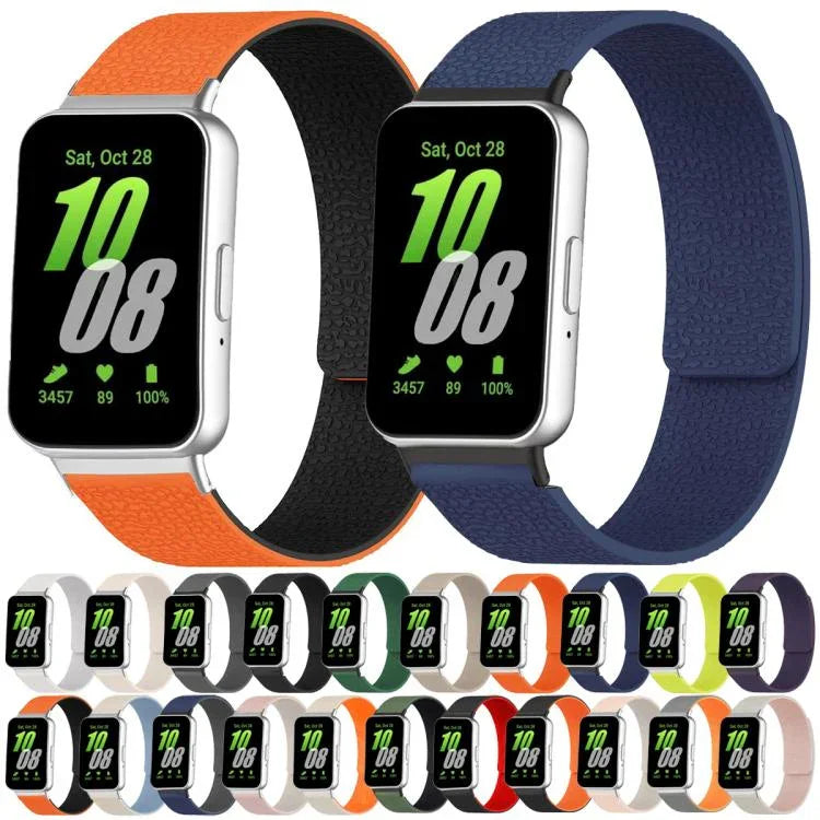 ライチテクスチャーソフトマグネティックシリコンウォッチバンド、Samsung Galaxy Fit3用