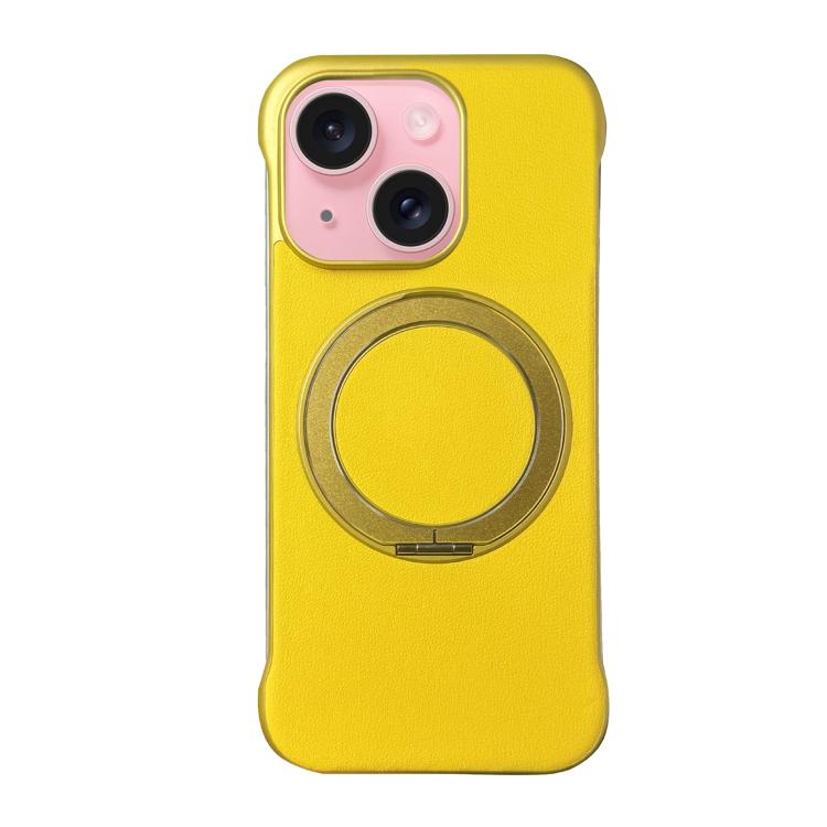 フレームレスレザー調PC MagSafeホルダー付きスマホケース、iPhone 16 Plus用、iPhone 16用、iPhone 15 Pro Max用、iPhone 15 Pro用、iPhone 15 Plus用、iPhone 15用