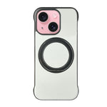 フレームレスレザー調PC MagSafeホルダー付きスマホケース、iPhone 16 Plus用、iPhone 16用、iPhone 15 Pro Max用、iPhone 15 Pro用、iPhone 15 Plus用、iPhone 15用